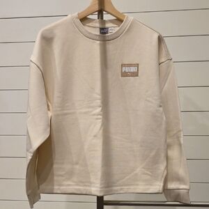 Puma Beige Logo Crewneck Sweatshirt